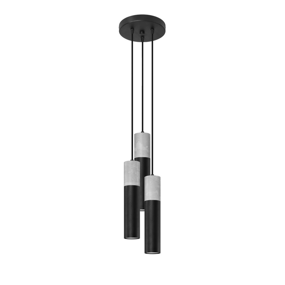 Pendant lamp Steel, concrete Borgio modern Design GU10 - SILVIONIX