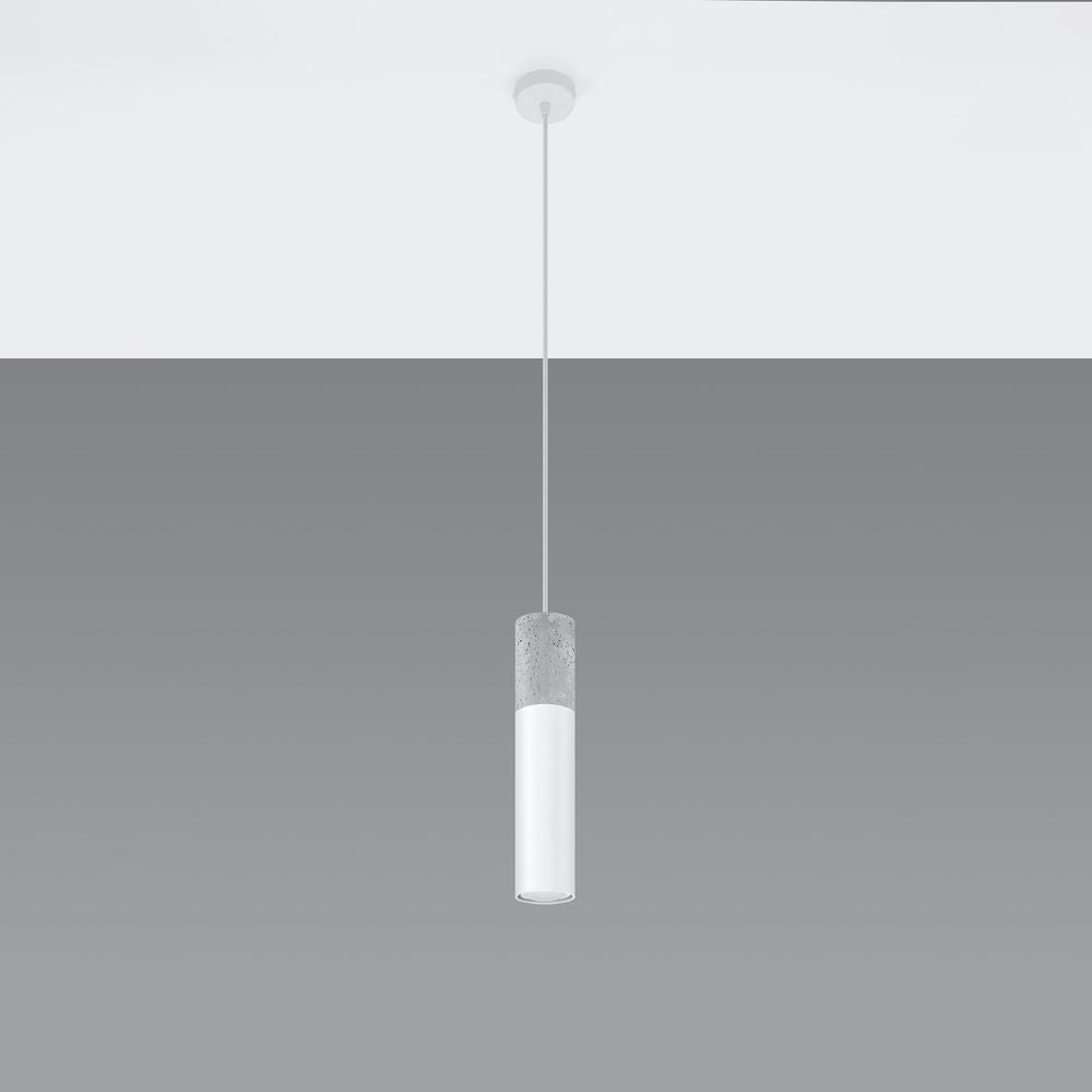 Pendant lamp Steel, concrete Borgio modern Design GU10 - SILVIONIX