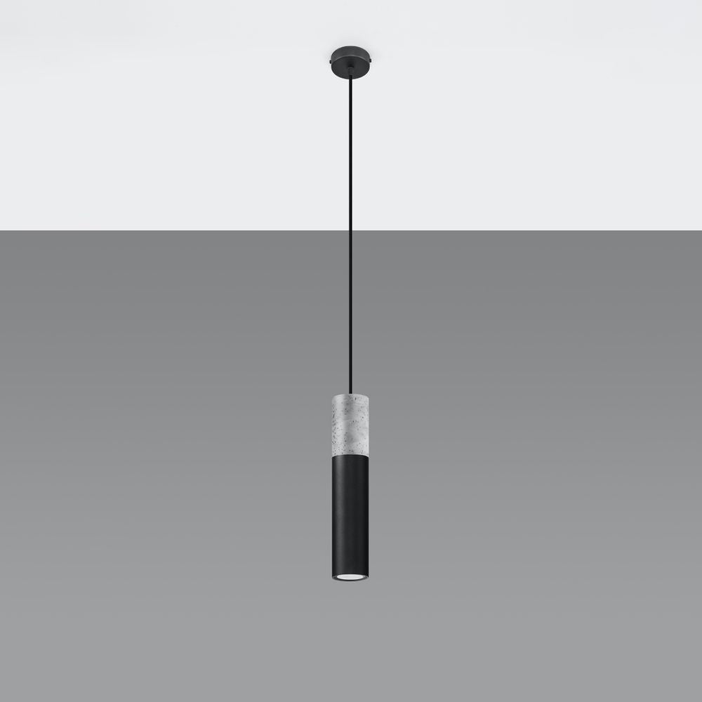 Pendant lamp Steel, concrete Borgio modern Design GU10 - SILVIONIX