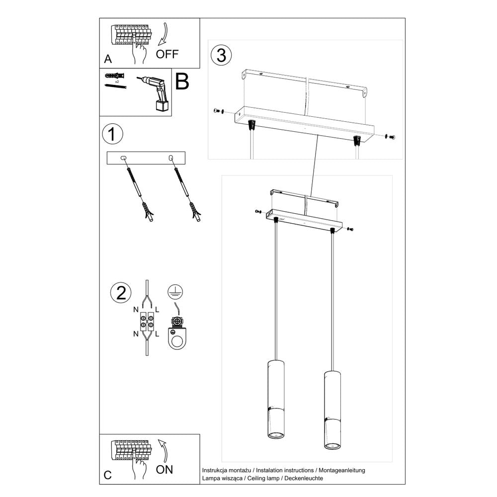 Pendant lamp steel Loopez modern Design GU10 - SILVIONIX