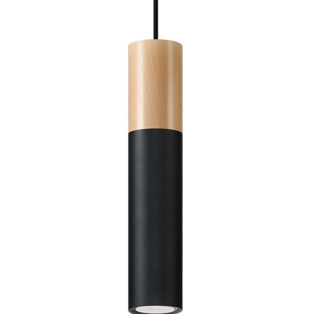 Pendant lamp steel, wood Pablo modern Design GU10 - SILVIONIX