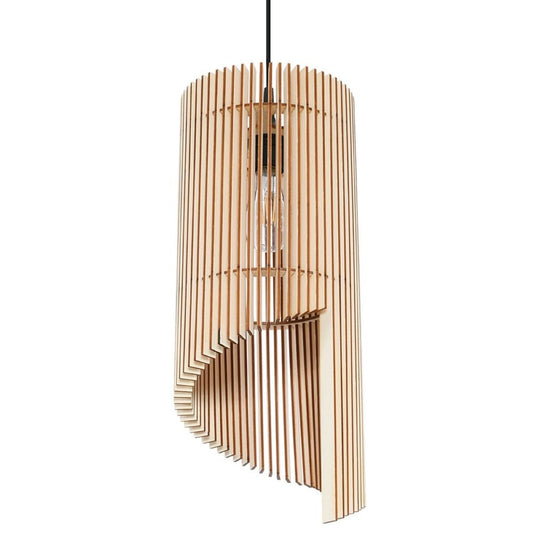 Pendant lamp wood Alexia Scandinavian Design E27 - SILVIONIX