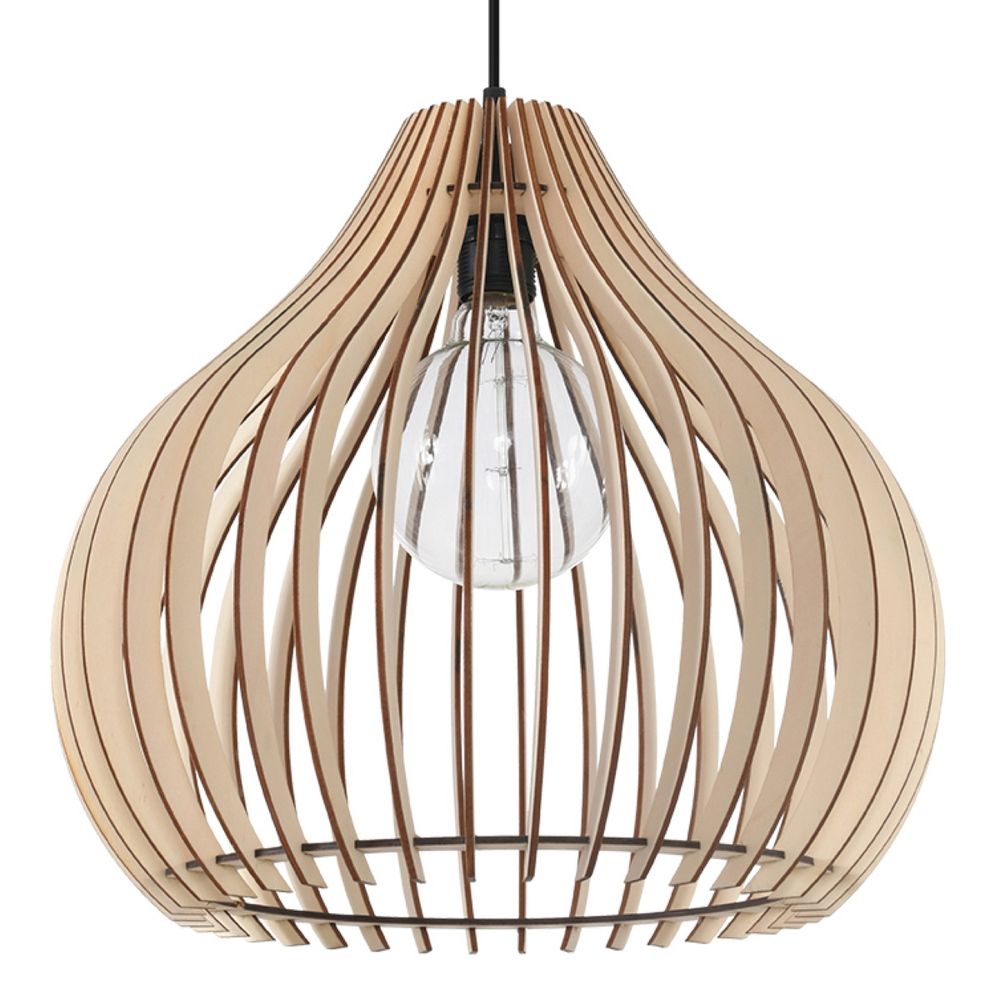 Pendant lamp wood Aprilla Scandinavian Design E27 - SILVIONIX