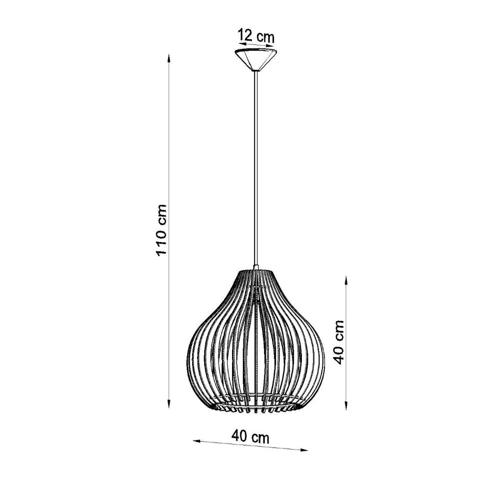 Pendant lamp wood Aprilla Scandinavian Design E27 - SILVIONIX