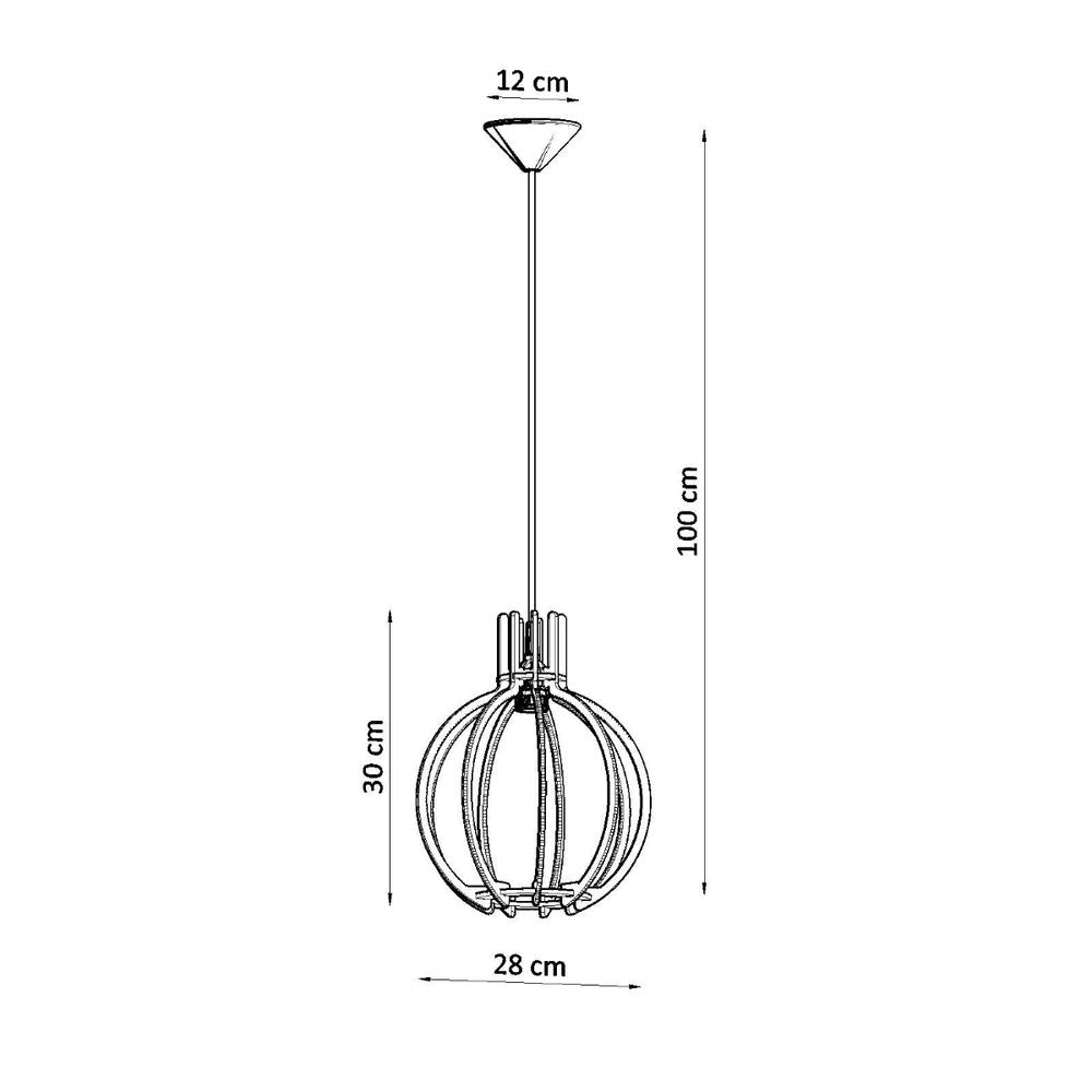 Pendant lamp wood Arancia Scandinavian Design E27 - SILVIONIX