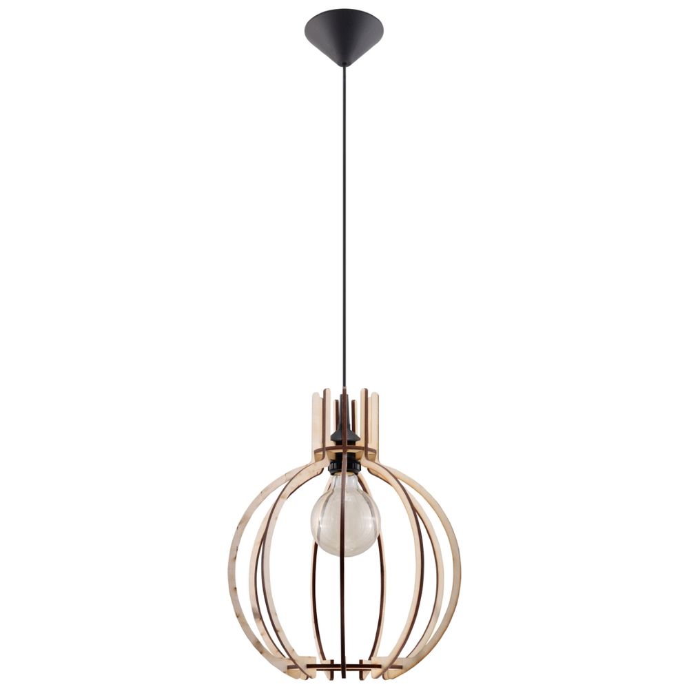 Pendant lamp wood Arancia Scandinavian Design E27 - SILVIONIX