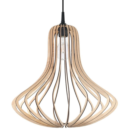 Pendant lamp wood Elza Scandinavian Design E27 - SILVIONIX