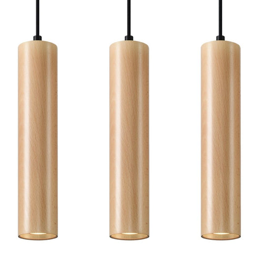 Pendant lamp wood Lino Scandinavian Design GU10 - SILVIONIX