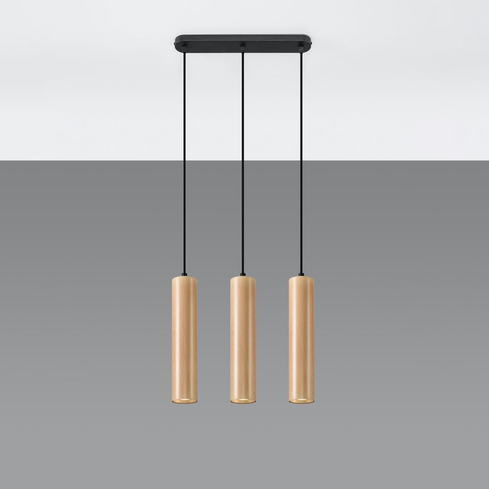 Pendant lamp wood Lino Scandinavian Design GU10 - SILVIONIX