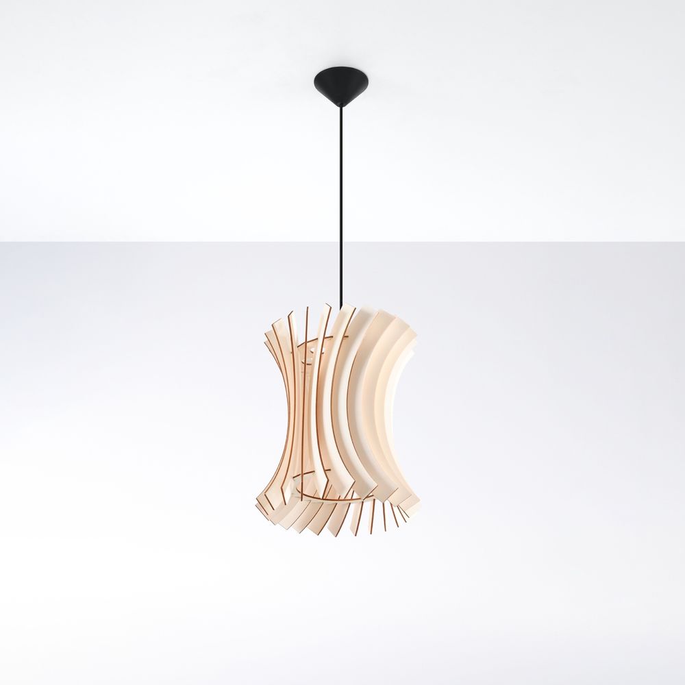 Pendant lamp wood Oriana Scandinavian Design E27 - SILVIONIX