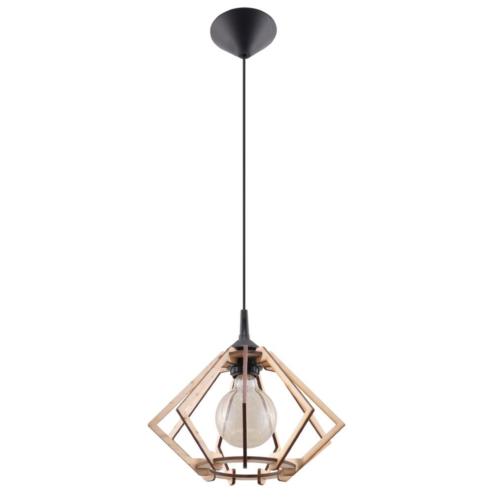 Pendant lamp wood Pompelmo Scandinavian Design E27 - SILVIONIX