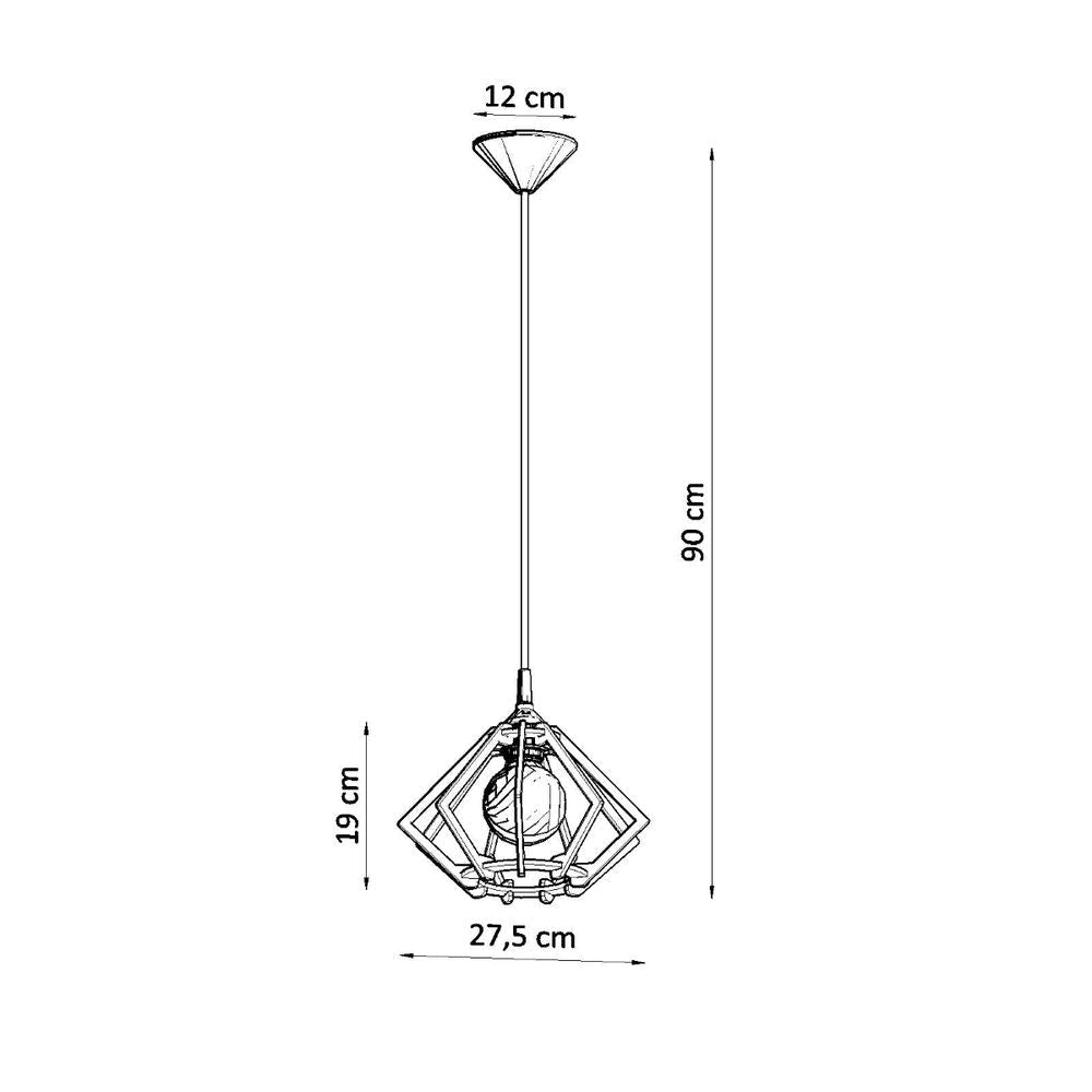 Pendant lamp wood Pompelmo Scandinavian Design E27 - SILVIONIX