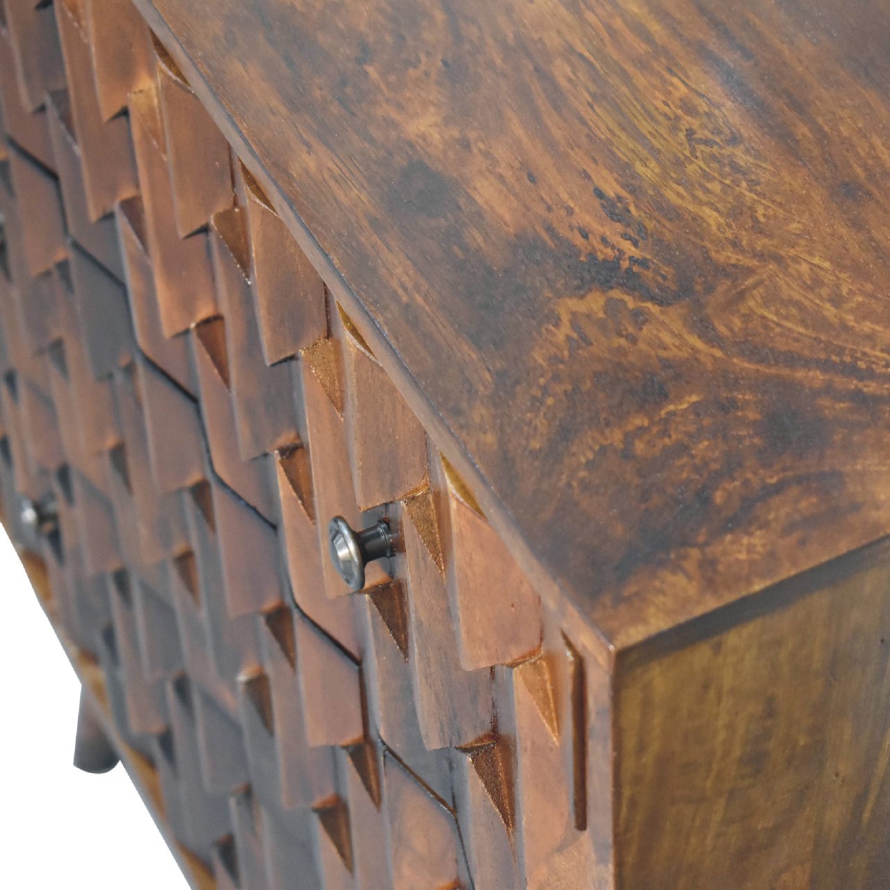 Pineapple Chestnut Carved Chest - SILVIONIX