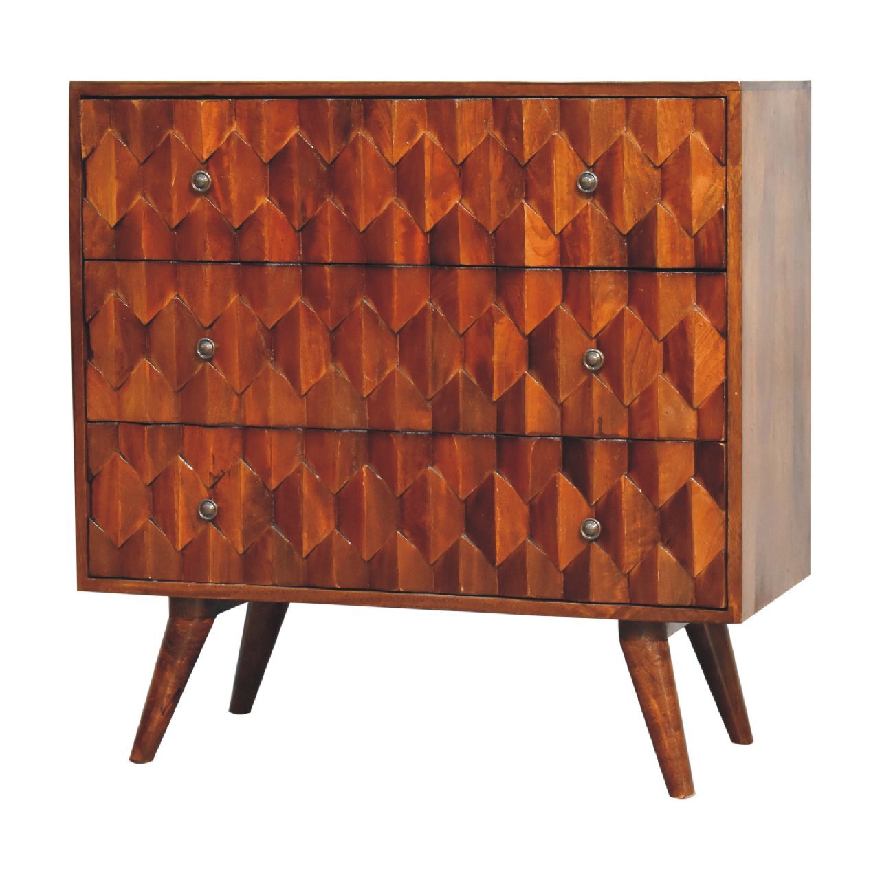 Pineapple Chestnut Carved Chest - SILVIONIX