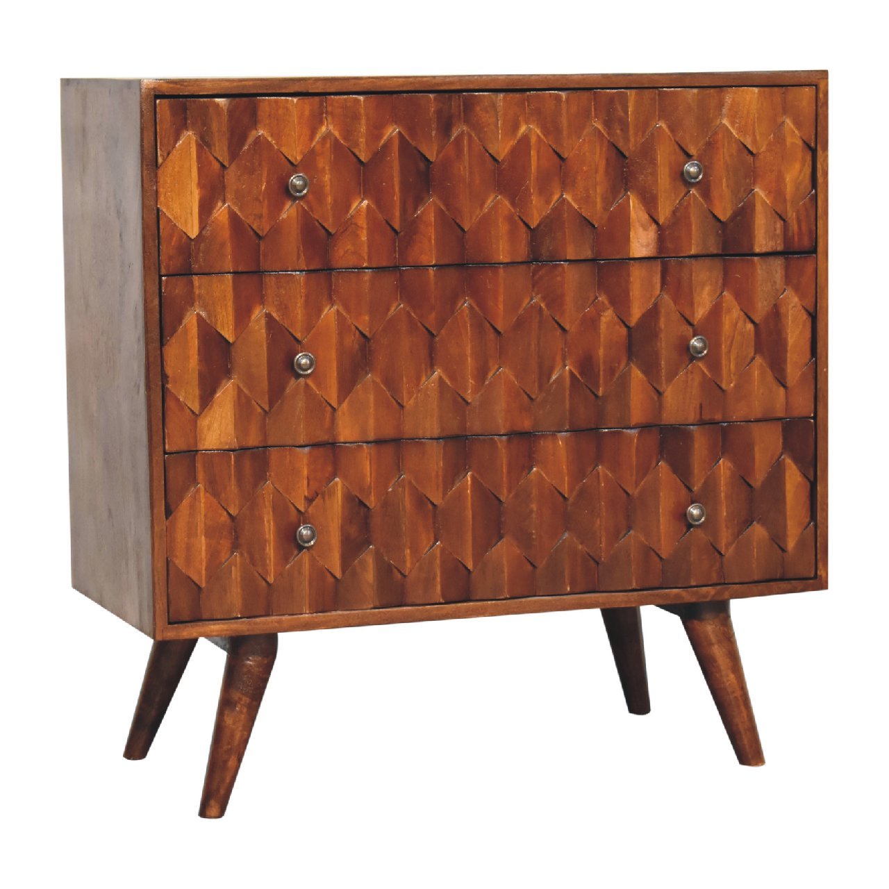 Pineapple Chestnut Carved Chest - SILVIONIX