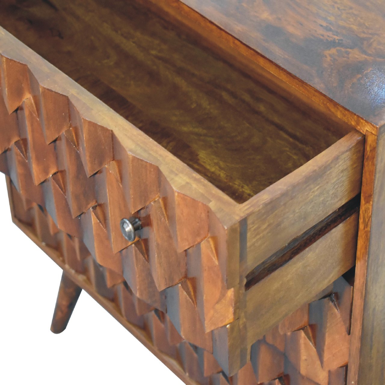 Pineapple Chestnut Carved Chest - SILVIONIX