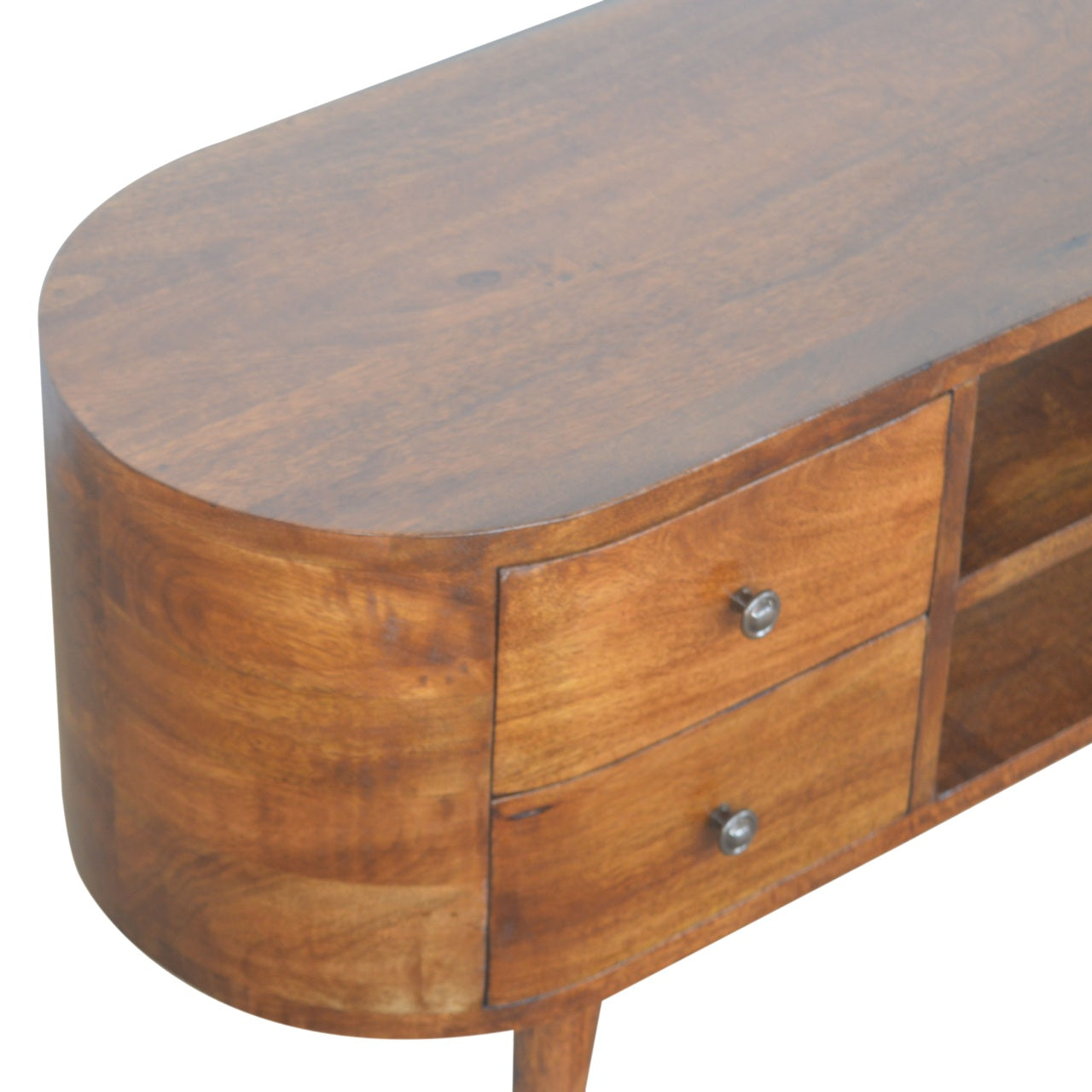 Chestnut Rounded Entertainment Unit