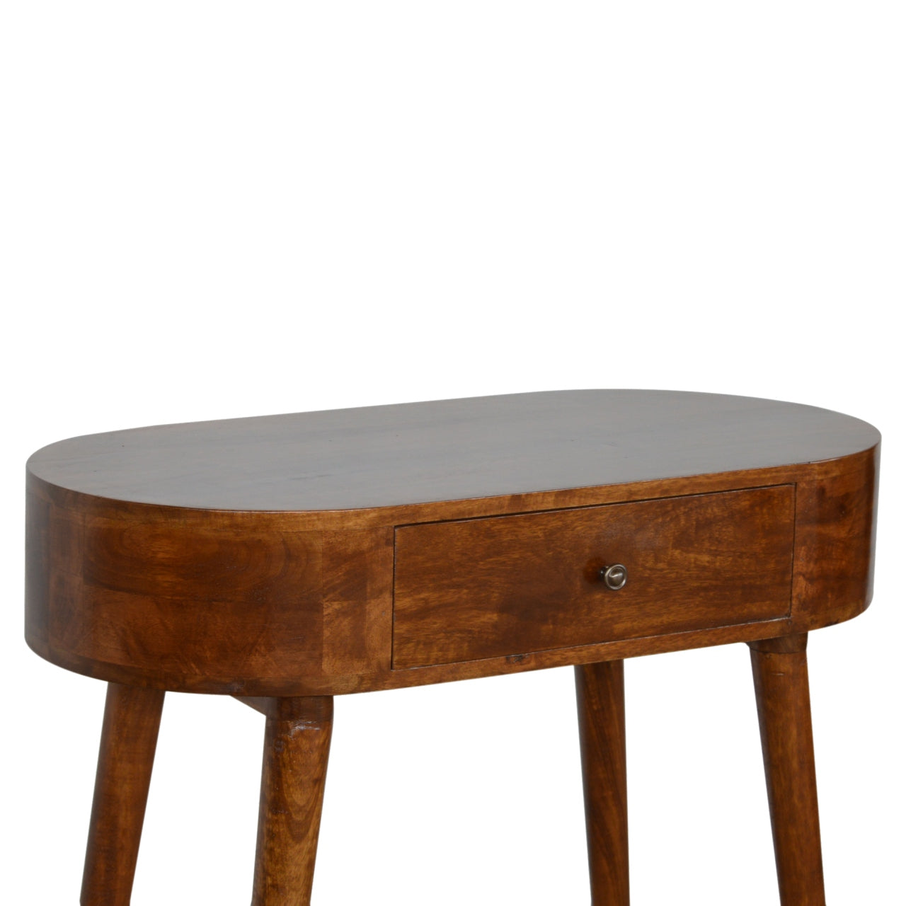 Chestnut Rounded Small Console Table