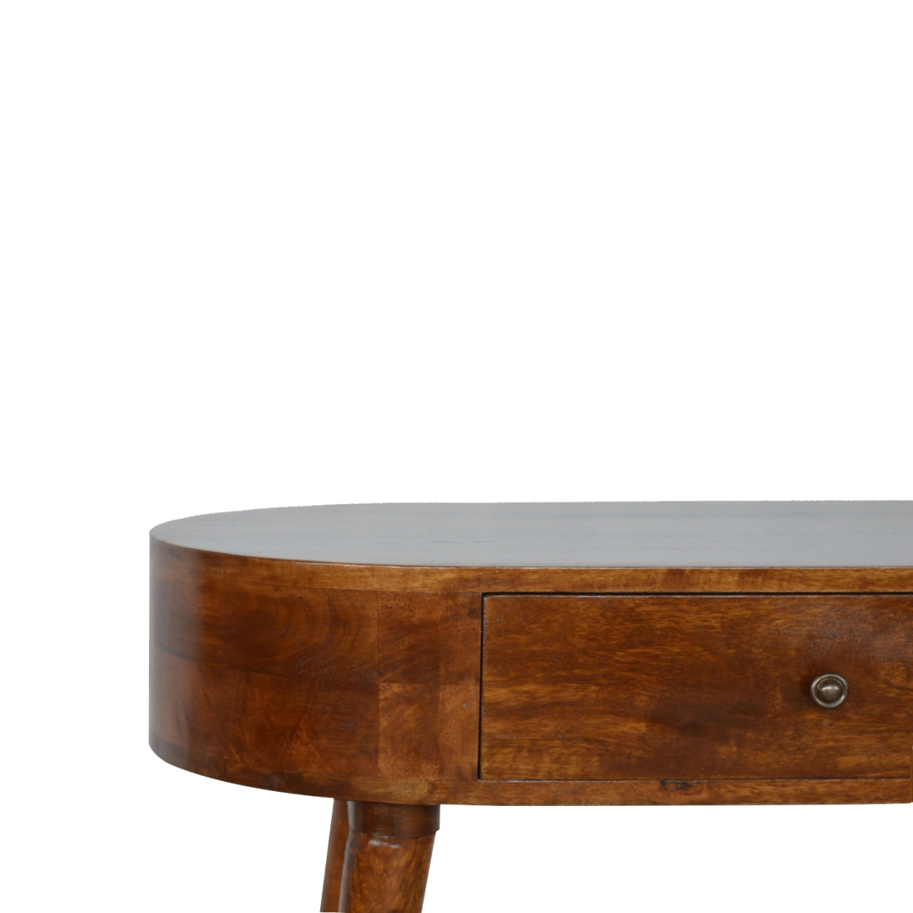 Chestnut Rounded Small Console Table