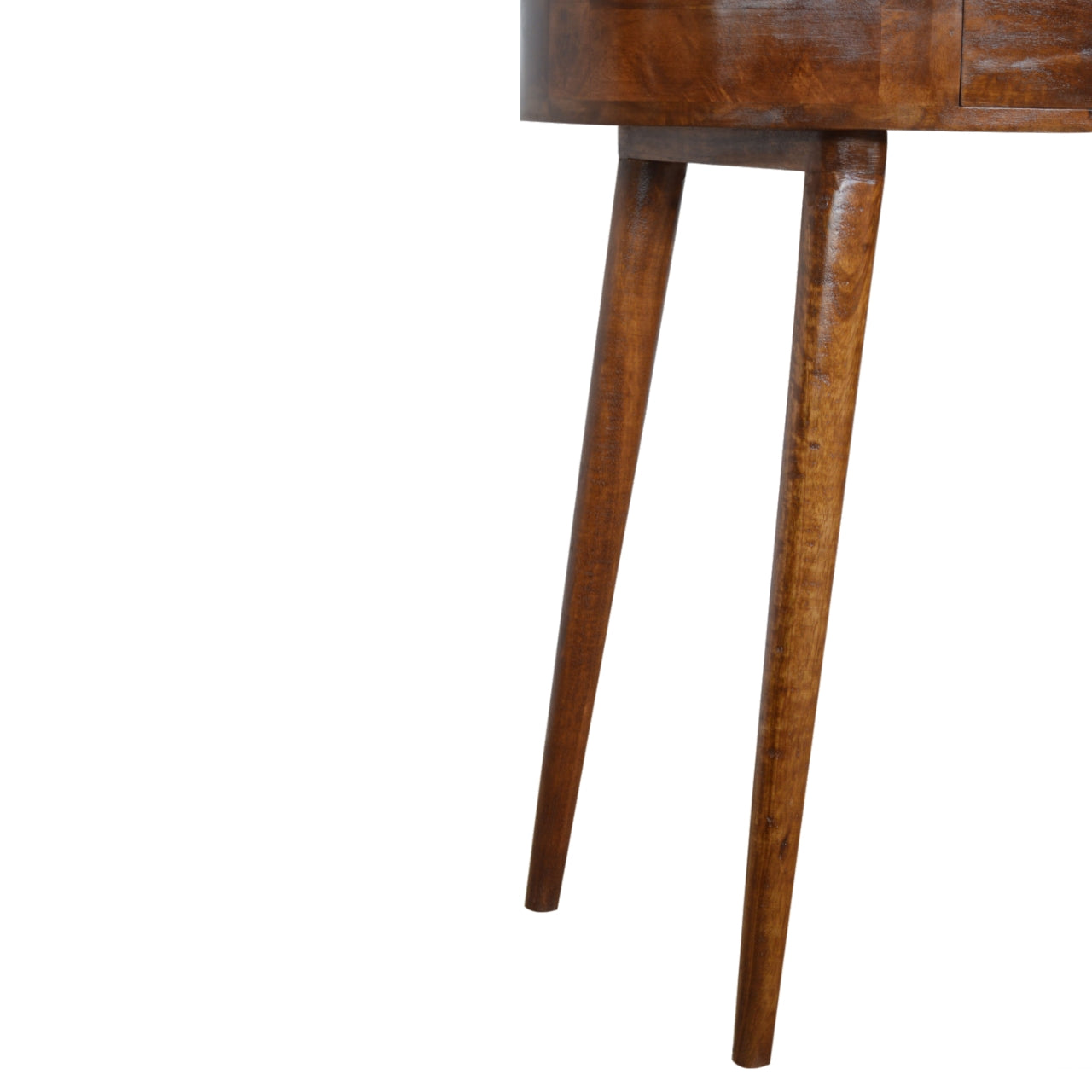 Chestnut Rounded Small Console Table