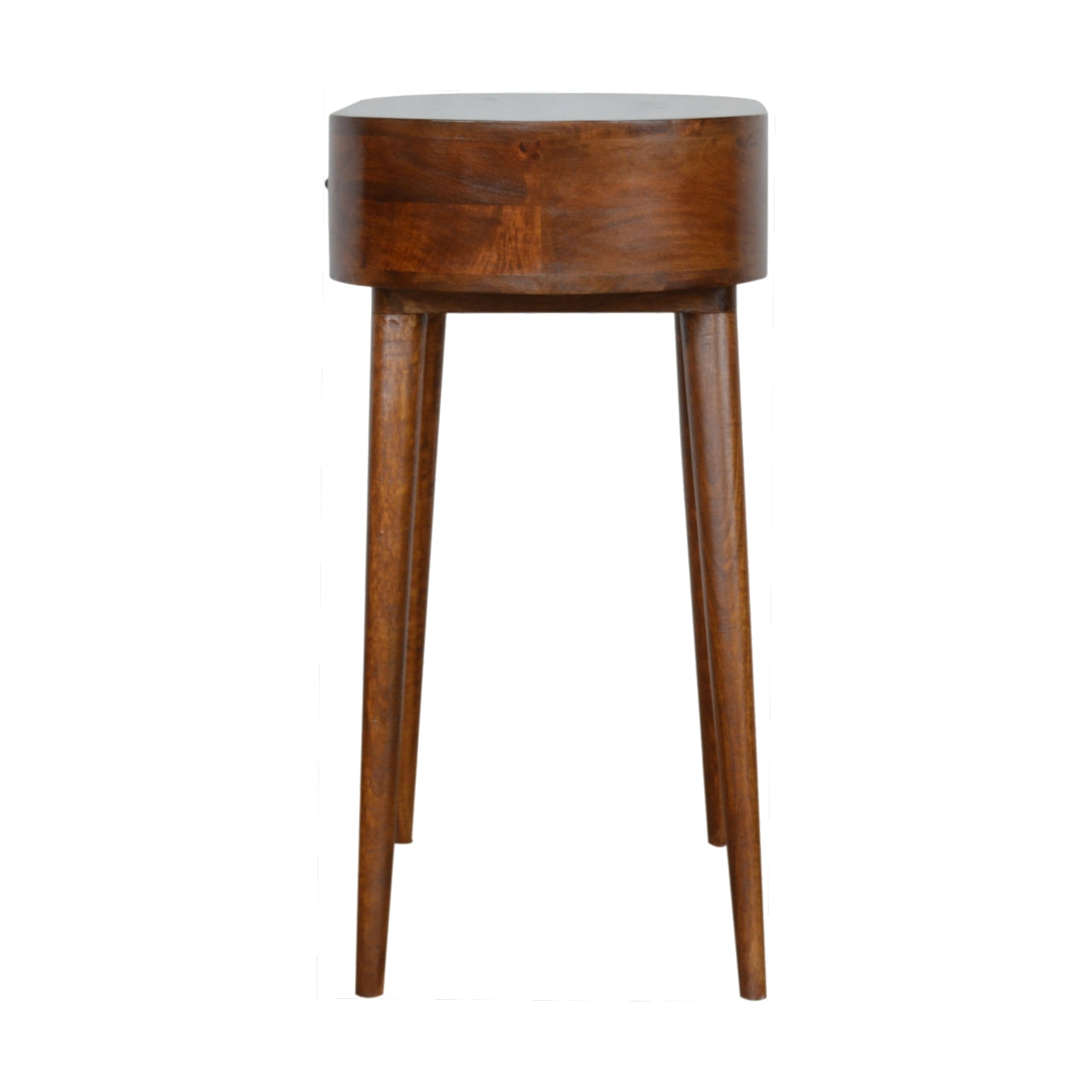 Chestnut Rounded Small Console Table