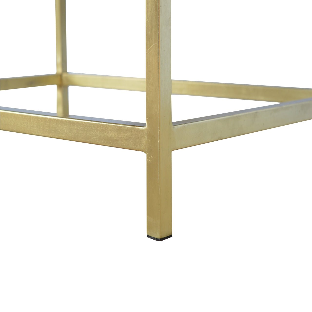 Rectangular Coffee Table with Gold Base - SILVIONIX