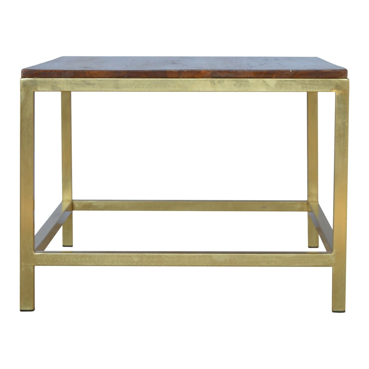 Rectangular Coffee Table with Gold Base - SILVIONIX