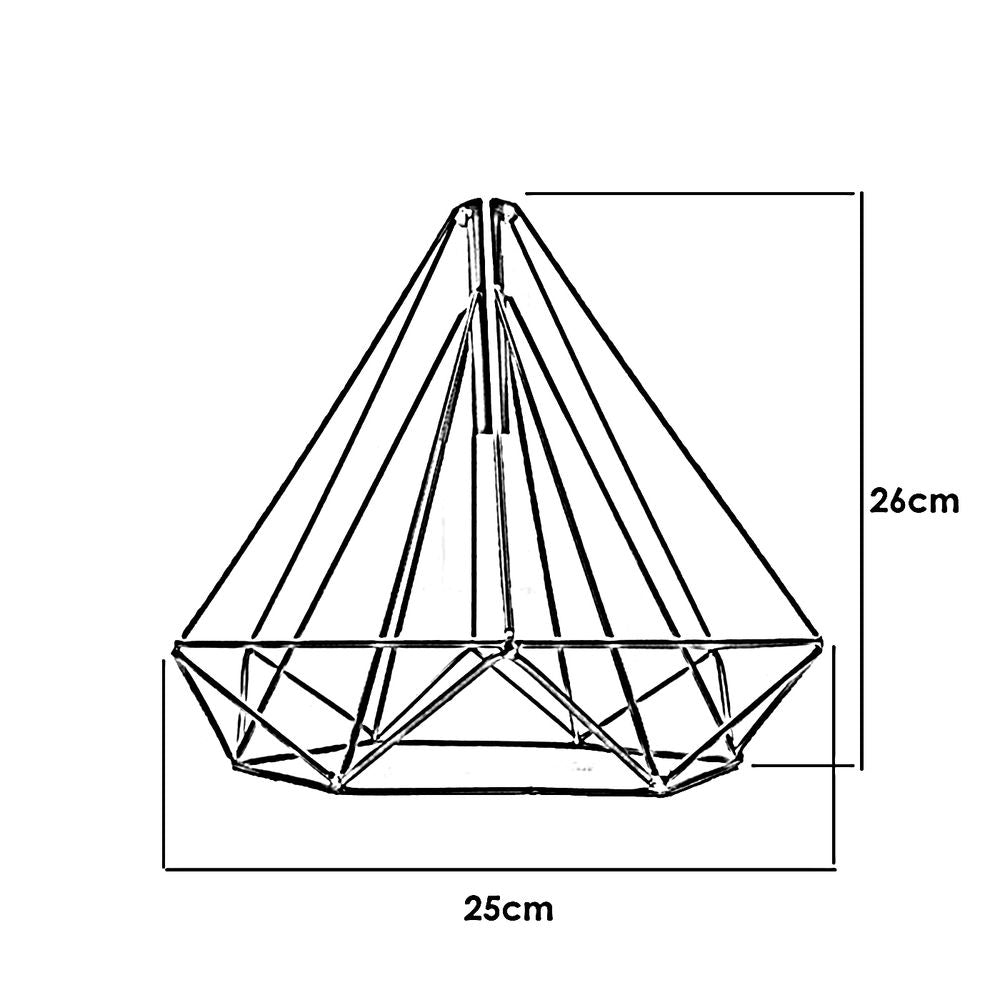 Retro Red Colour Geometric Wire Cage Design Easy Fit Lighting - SILVIONIX