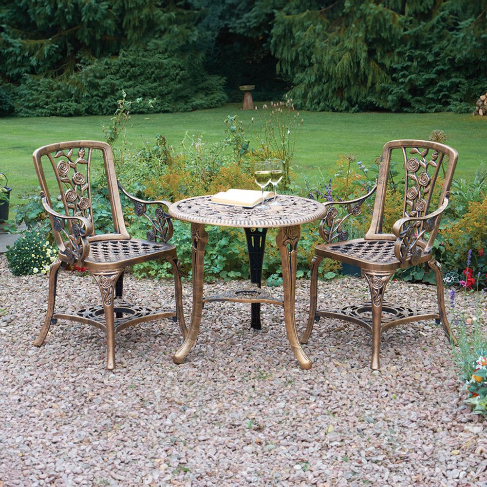 Rose Armchair Patio Set - Bronze - SILVIONIX