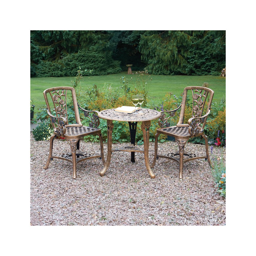 Rose Armchair Patio Set - Bronze - SILVIONIX