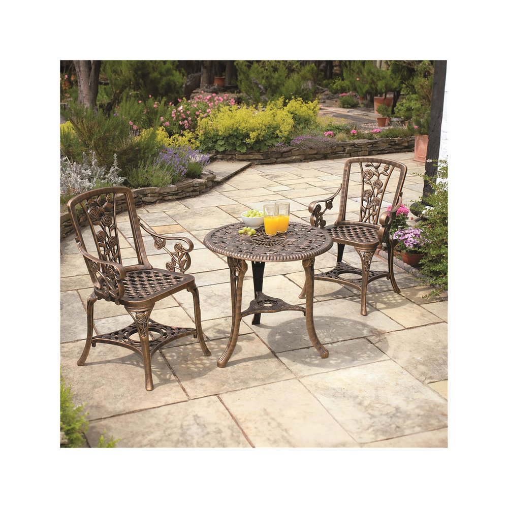 Rose Armchair Patio Set - Bronze - SILVIONIX