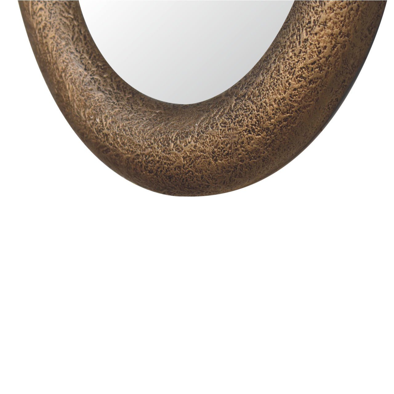 Round Metallic Hammered Mirror - SILVIONIX