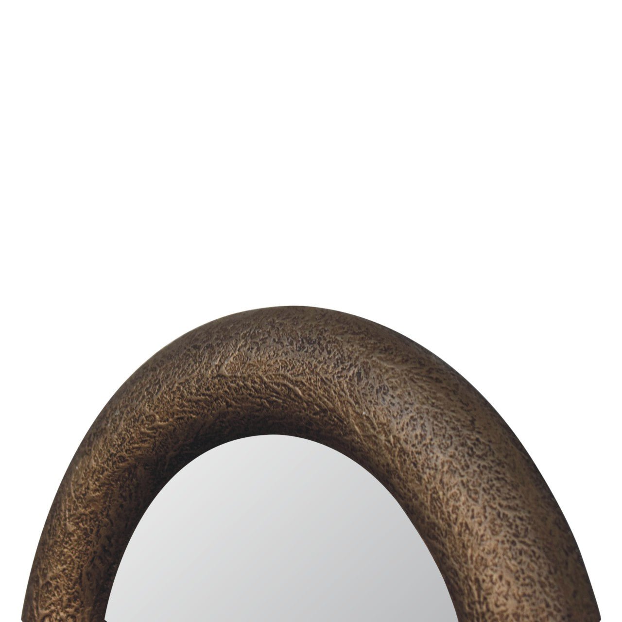 Round Metallic Hammered Mirror - SILVIONIX