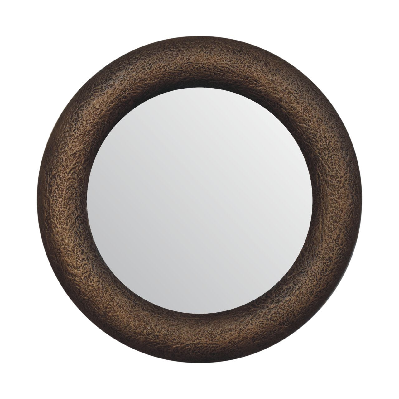 Round Metallic Hammered Mirror - SILVIONIX