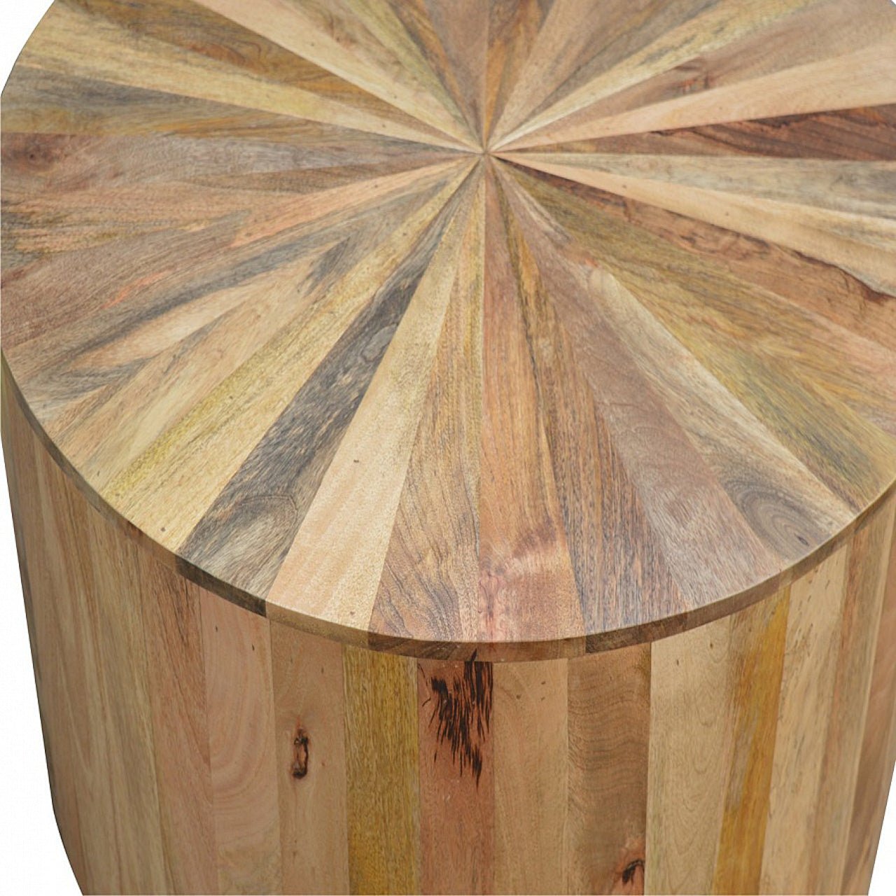 Round Wooden Coffee Table - SILVIONIX