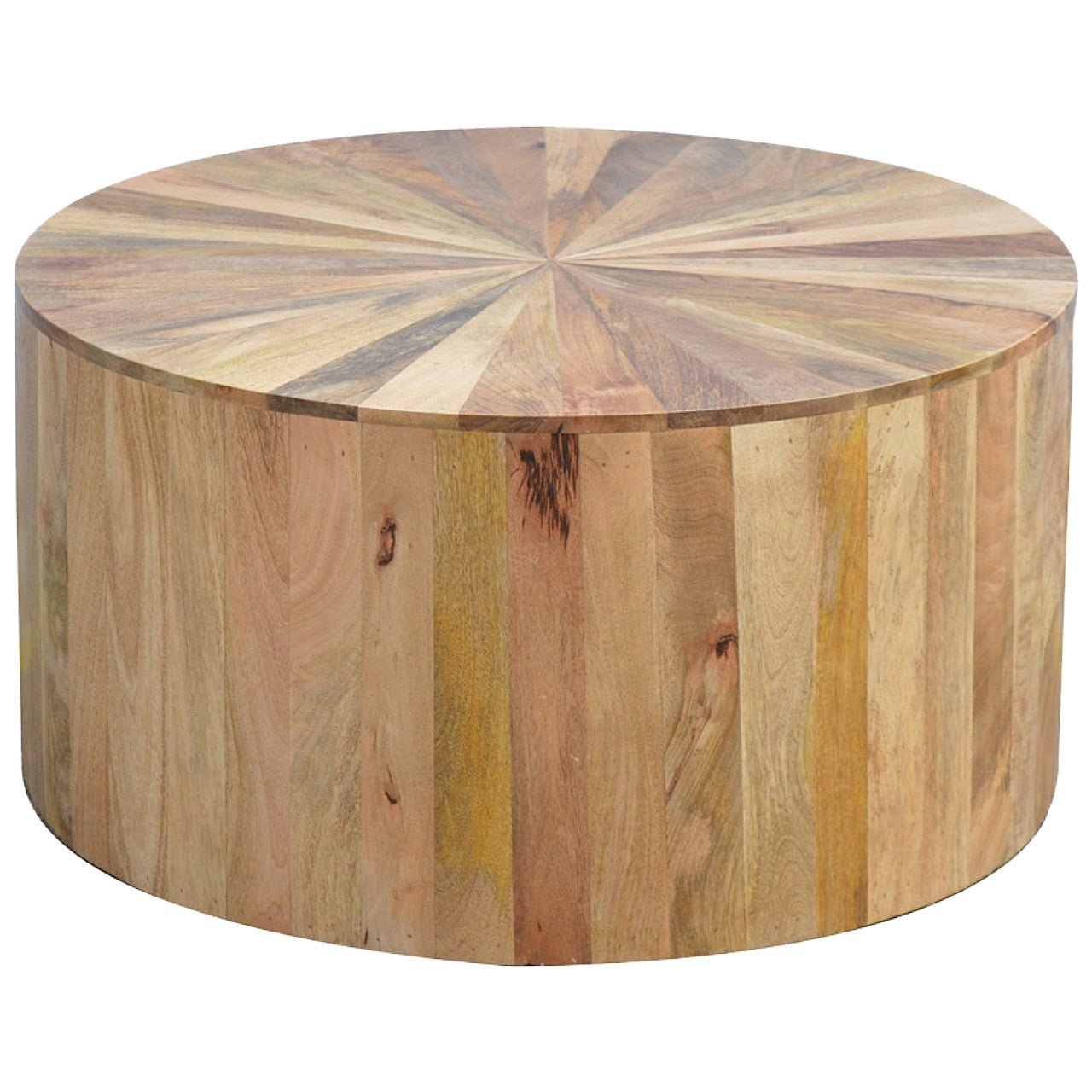 Round Wooden Coffee Table - SILVIONIX