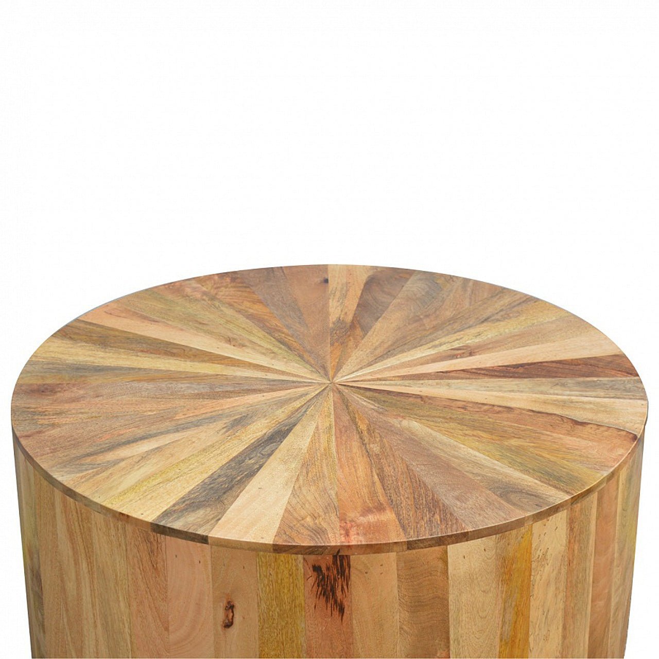 Round Wooden Coffee Table - SILVIONIX