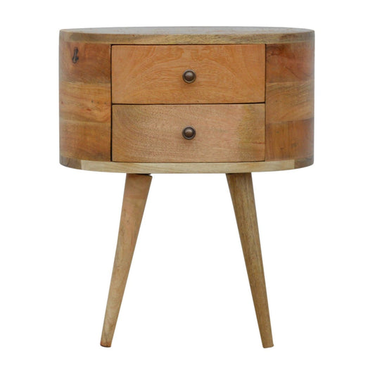 Rounded Bedside Table - SILVIONIX