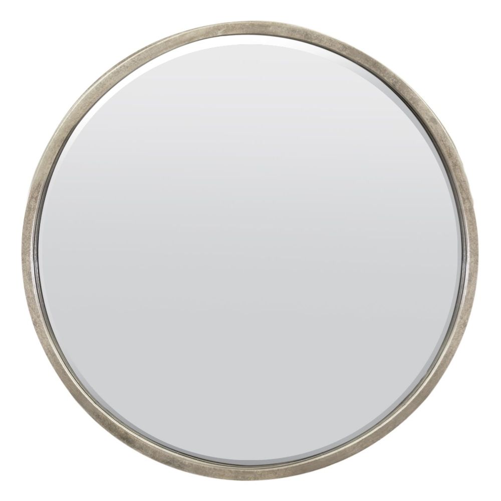 Rowan Elegant Modern Bevelled Round Mirror - SILVIONIX