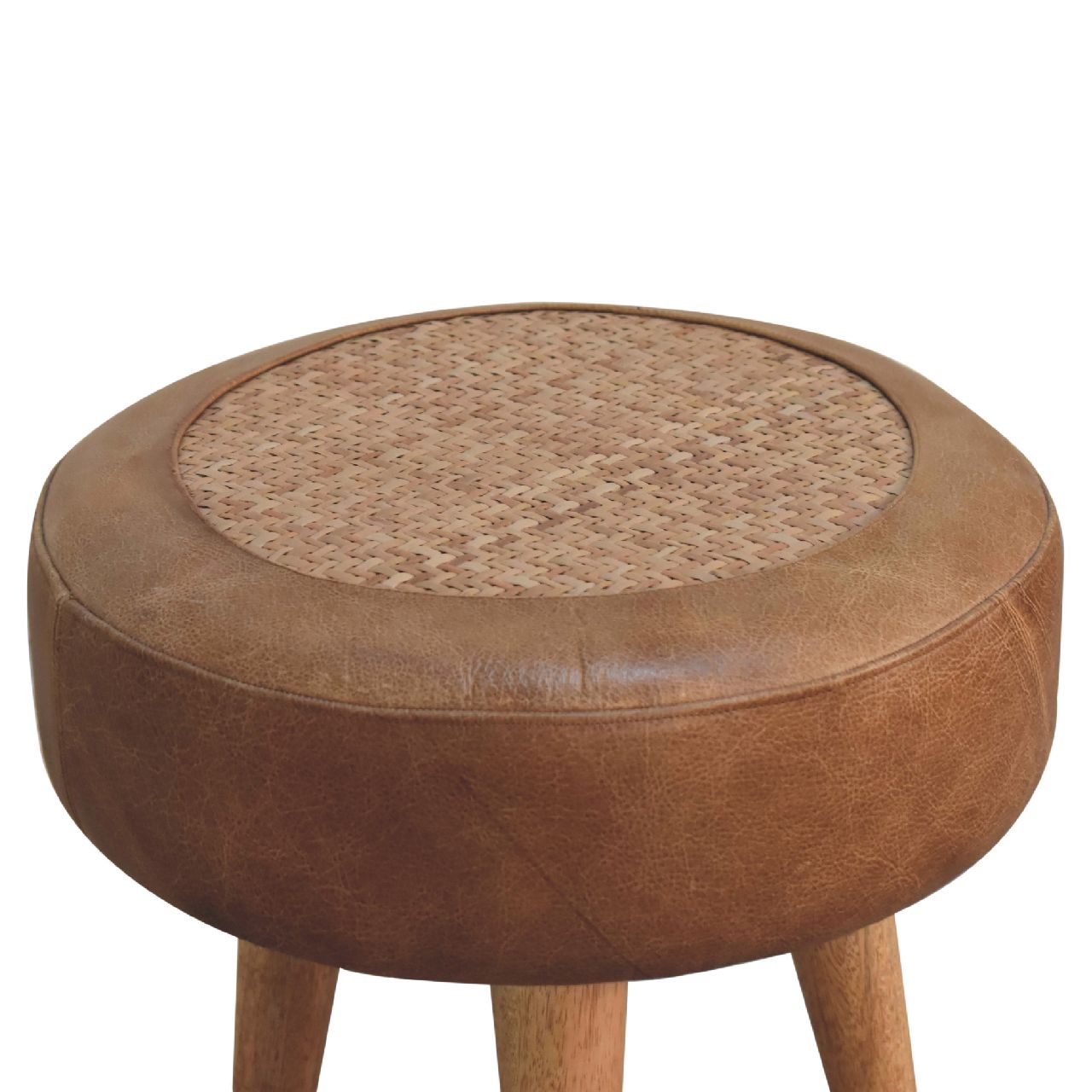 Seagrass Buffalo Footstool - SILVIONIX