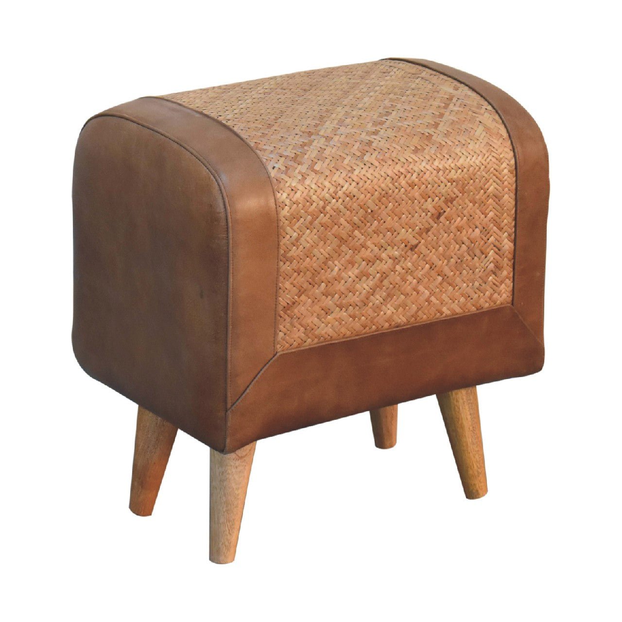 Seagrass Buffalo Square Footstool - SILVIONIX