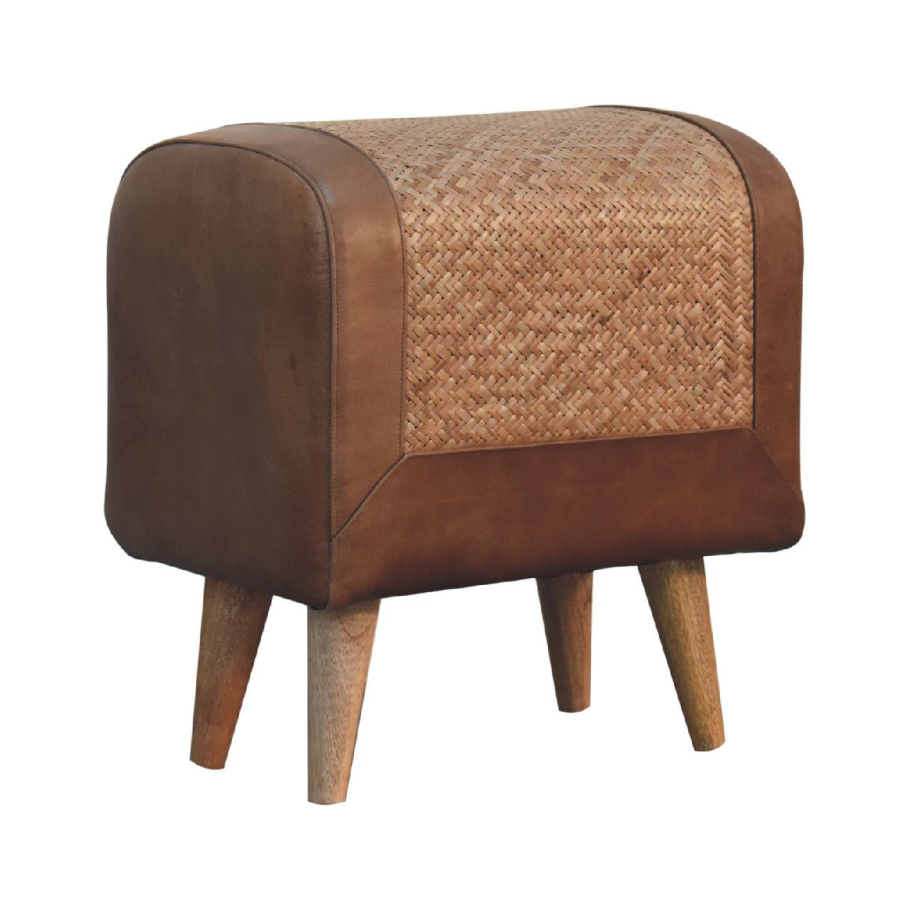 Seagrass Buffalo Square Footstool - SILVIONIX