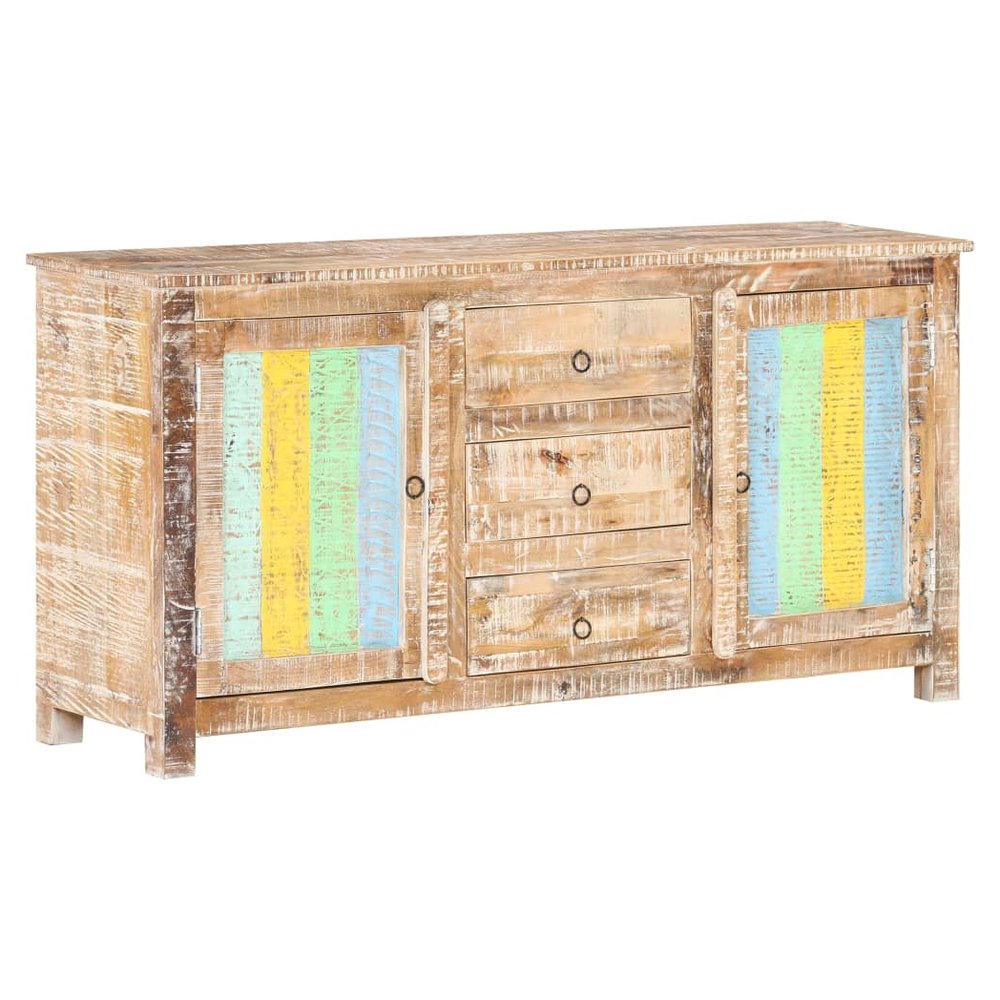 Sideboard 151x40x75 cm Rough Acacia Wood - SILVIONIX