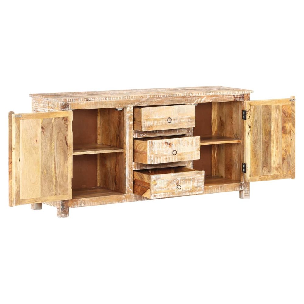 Sideboard 151x40x75 cm Rough Acacia Wood - SILVIONIX