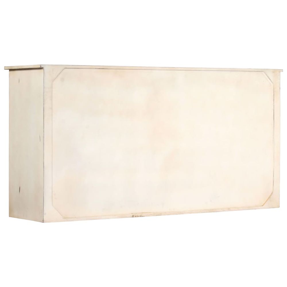 Sideboard White 160x40x80 cm Solid Mango Wood - SILVIONIX