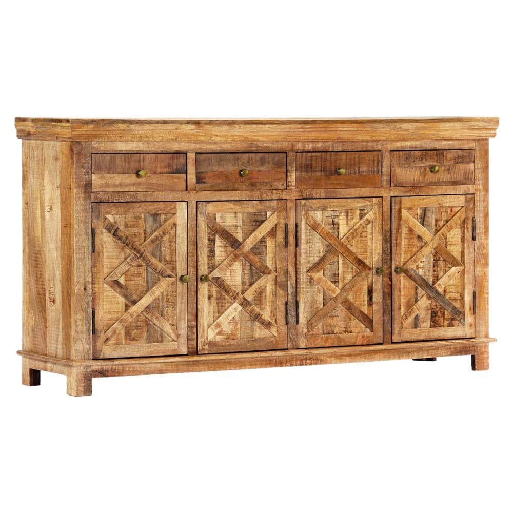 Sideboard with 4 Drawers 160x40x85 cm Solid Mango Wood - SILVIONIX