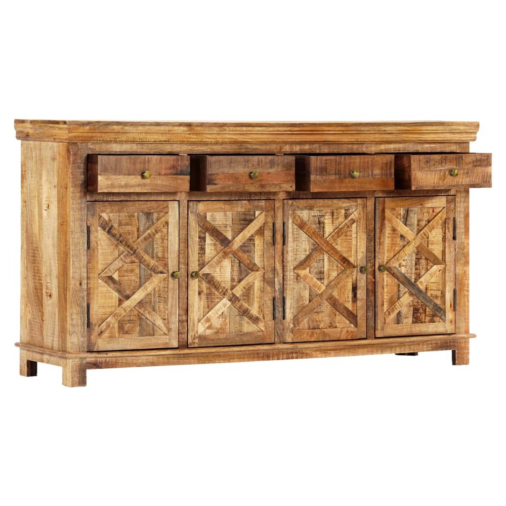 Sideboard with 4 Drawers 160x40x85 cm Solid Mango Wood - SILVIONIX