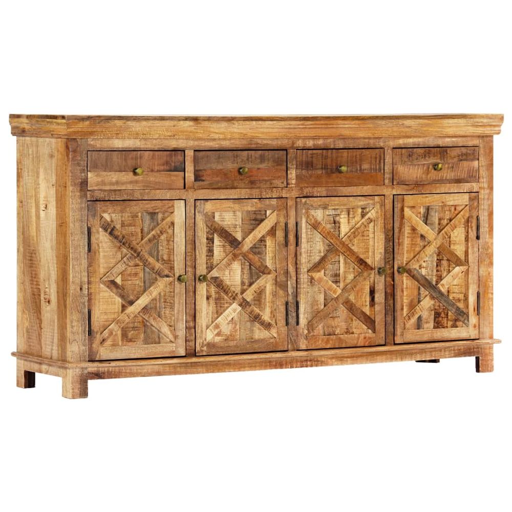 Sideboard with 4 Drawers 160x40x85 cm Solid Mango Wood - SILVIONIX