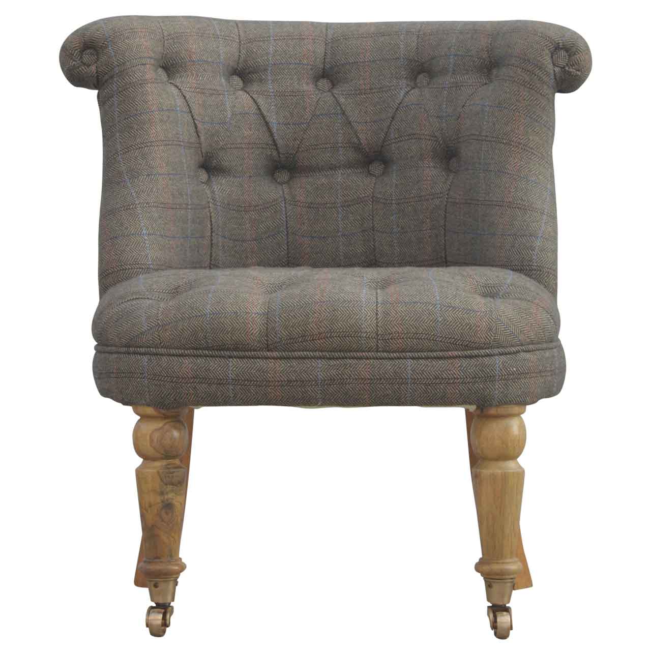 Small Multi Tweed Accent Chair - SILVIONIX