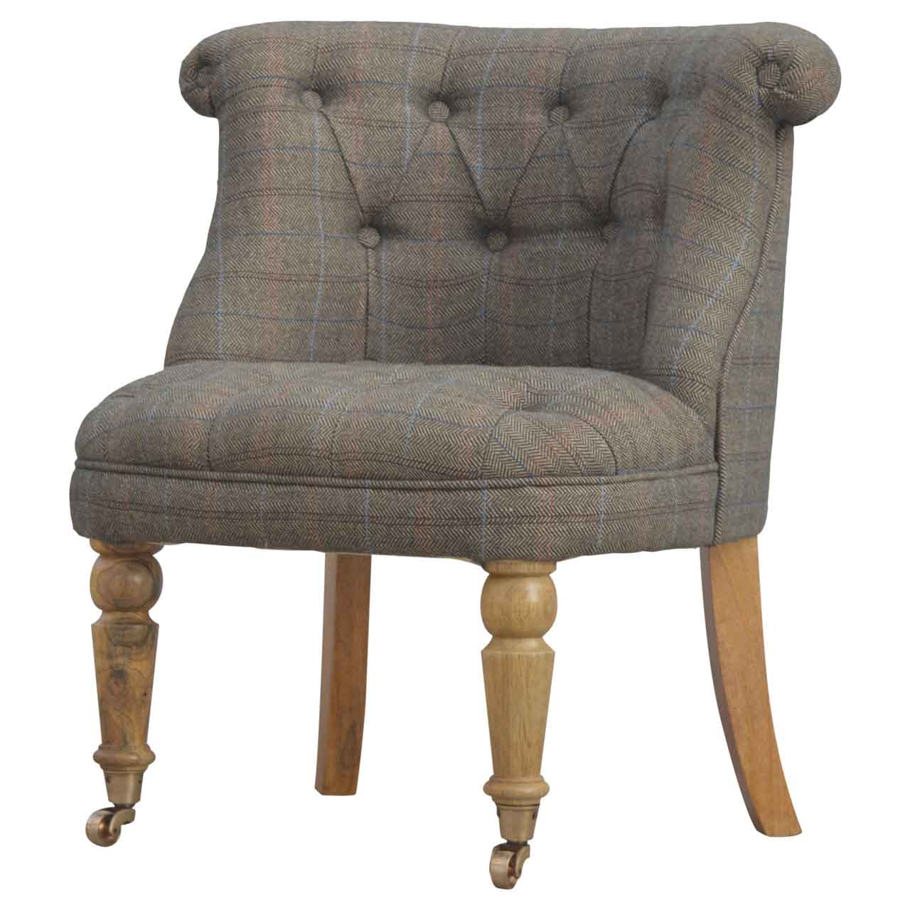 Small Multi Tweed Accent Chair - SILVIONIX